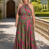 Rowen | Draped Halter Midi Dress