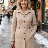 Alina - Elegant Wool-Blend Coat