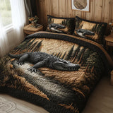Forest Animals 3-Piece Quilted Bedding Set