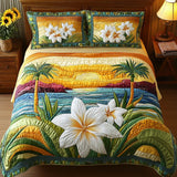Aloha Spirit 3-Piece Quilted Bedding Set