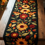 Autumn Sunflower Quilted Table Runner