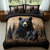 Forest Animals 3-Piece Quilted Bedding Set