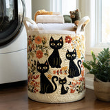 Handcrafted Cat-Themed Laundry Basket