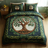 Tree of Life 3-Piece Quilted Bedspread Set