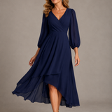 Mia | Elegant V-neck Long Dress