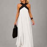 Velora | Cross Elegance Maxi Dress
