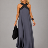 Velora | Cross Elegance Maxi Dress
