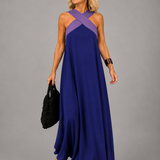 Velora | Cross Elegance Maxi Dress