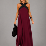 Velora | Cross Elegance Maxi Dress