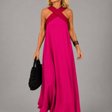 Velora | Cross Elegance Maxi Dress