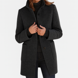 Adele™ High Collar Wool Blend Jacket