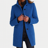 Adele™ High Collar Wool Blend Jacket