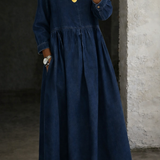 Clara | Denim Dress with Peter Pan Collar