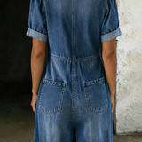 Maya | V-neck jumpsuit with short sleeves