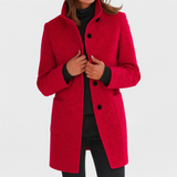 Adele™ High Collar Wool Blend Jacket