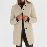 Adele™ High Collar Wool Blend Jacket