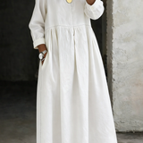 Melissa | Long Sleeve Denim Dress with Round Neck
