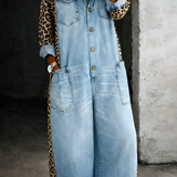 Amanda | Long Sleeve Denim Jumpsuit