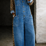 Amanda | Long Sleeve Denim Jumpsuit