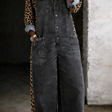 Amanda | Long Sleeve Denim Jumpsuit