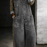 Amanda | Long Sleeve Denim Jumpsuit