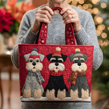Cozy Winter Schnauzers | Handmade Quilted Tote