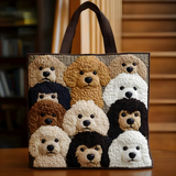 Cuddly Poodle Parade | Handmade Quilted Tote