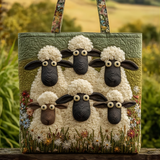 Cute Sheep Family | Handmade Quilted Tote