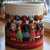 Dachshund Delight | Artisan Laundry Basket