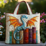 Enchanted Dragon Library | Handmade Quilted Tote