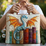 Enchanted Dragon Library | Handmade Quilted Tote