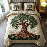 Tree of Life 3-Piece Quilted Bedspread Set