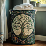 Handcrafted Laundry Basket - Tree of Life Design