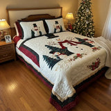 Snow Friends 3-Piece Quilted Bedding Set