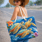 Artisan Beach Tote | Marine Turtle II