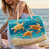 Artisan Beach Tote | Golden Turtle Coast Collection