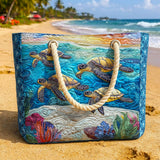 Artisan Beach Tote | Sea Turtle Design