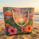 Tropical Dawn Handmade Beach Tote