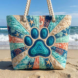 Custom Paw Print Beach Bag | Handmade
