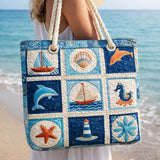 Artisan Beach Tote | Ocean-Inspired Creatures