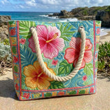 Artisan Tropical Flower Beach Bag