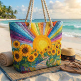 Artisan Rainbow Sun Beach Bag