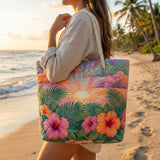 Tropical Dawn Handmade Beach Tote