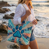 Custom Paw Print Beach Bag | Handmade