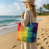 Custom Beach Tote with Paw Print Patch