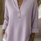 Chloe™ | Structural Sweater with Buttons