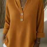 Chloe™ | Structural Sweater with Buttons