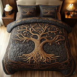 Tree of Life 3-Piece Quilted Bedspread Set