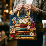 Golden Bloom Library | Handmade Quilted Tote