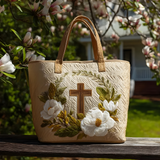 Graceful Faith Blossom | Handmade Quilted Tote